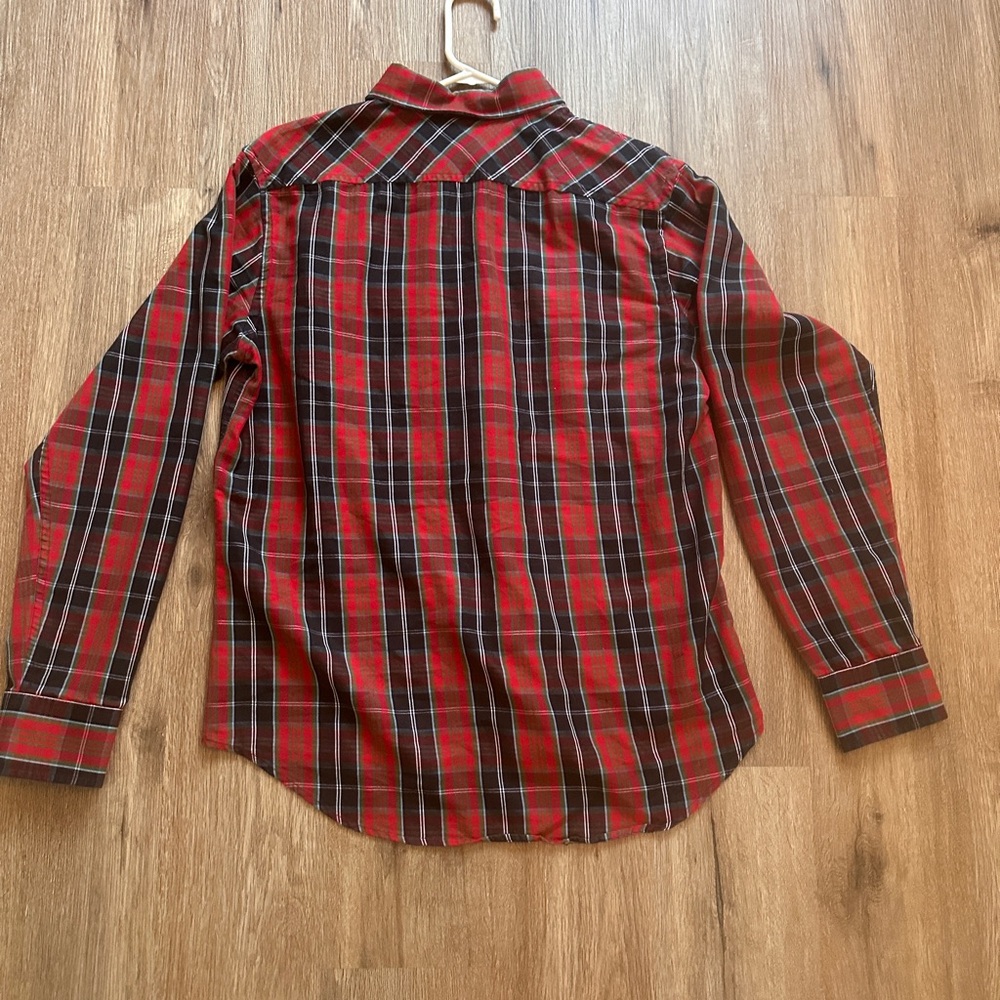 Ezekiel Red and Black Casual Button Down Shirt